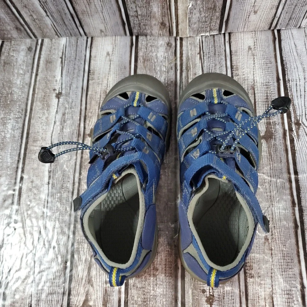 KEEN Youth Newport H2 Waterproof Sandals Blue Yellow Hiking Shoes 1009962 Size 4